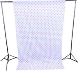 Poly Cotton Fabric - Polka Dot Decorative Backdrop Drape Curtain Divider, 58" Wide x 120" High (1 Panel)