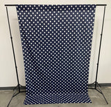 Poly Cotton Fabric - Polka Dot Decorative Backdrop Drape Curtain Divider, 58" Wide x 120" High (1 Panel)