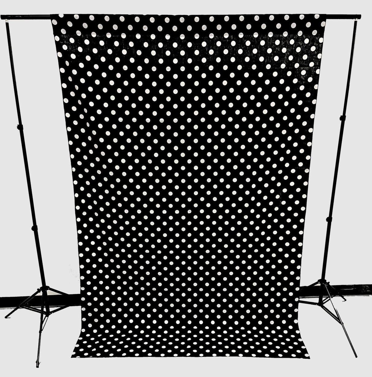 Poly Cotton Fabric - Polka Dot Decorative Backdrop Drape Curtain Divider, 58" Wide x 120" High (1 Panel)