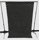 Poly Cotton Fabric - Polka Dot Decorative Backdrop Drape Curtain Divider, 58" Wide x 120" High (1 Panel)