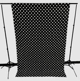 Poly Cotton Fabric - Polka Dot Decorative Backdrop Drape Curtain Divider, 58" Wide x 120" High (1 Panel)