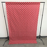 Poly Cotton Fabric - Polka Dot Decorative Backdrop Drape Curtain Divider, 58" Wide x 120" High (1 Panel)