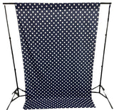 Poly Cotton Fabric - Polka Dot Decorative Backdrop Drape Curtain Divider, 58" Wide x 120" High (1 Panel)