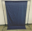 Poly Cotton Fabric - Polka Dot Decorative Backdrop Drape Curtain Divider, 58" Wide x 120" High (1 Panel)