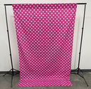 Poly Cotton Fabric - Polka Dot Decorative Backdrop Drape Curtain Divider, 58" Wide x 120" High (1 Panel)