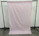 Poly Cotton Fabric - Polka Dot Decorative Backdrop Drape Curtain Divider, 58" Wide x 120" High (1 Panel)