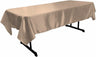 Polyester Bridal Satin Fabric - Rectangular Tablecloth, 58" X 108", Serged Edge (1 Piece)