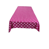 Square Small Polka Dot Poly Cotton Fabric - Black Dot On White, 58" X 58" Square (1 Piece)
