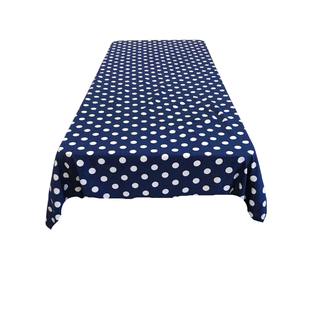 Square Small Polka Dot Poly Cotton Fabric - Black Dot On White, 58" X 58" Square (1 Piece)
