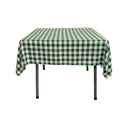 Polyester Poplin Gingham Fabric - Checkered Plaid, 58" X 58" Square Tablecloth, 6" Drop (1 Unit)