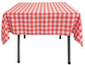 Polyester Poplin Gingham Fabric - Checkered Plaid, 58" X 58" Square Tablecloth, 6" Drop (1 Unit)