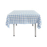 Polyester Poplin Gingham Fabric - Checkered Plaid, 58" X 58" Square Tablecloth, 6" Drop (1 Unit)