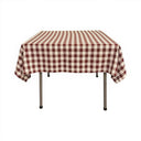 Polyester Poplin Gingham Fabric - Checkered Plaid, 58" X 58" Square Tablecloth, 6" Drop (1 Unit)