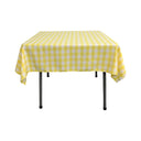 Polyester Poplin Gingham Fabric - Checkered Plaid, 58" X 58" Square Tablecloth, 6" Drop (1 Unit)