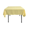 Polyester Poplin Gingham Fabric - Checkered Plaid, 58" X 58" Square Tablecloth, 6" Drop (1 Unit)