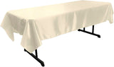 Polyester Bridal Satin Fabric - Solid Color, 58" X 72" Rectangular Tablecloth (1 Piece)