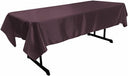 Polyester Bridal Satin Fabric - Solid Color, 58" X 72" Rectangular Tablecloth (1 Piece)
