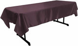 Polyester Bridal Satin Fabric - Solid Color, 58" X 72" Rectangular Tablecloth (1 Piece)