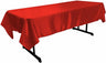 Polyester Bridal Satin Fabric - Solid Color, 58" X 72" Rectangular Tablecloth (1 Piece)