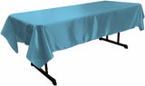 Polyester Bridal Satin Fabric - Solid Color, 58" X 72" Rectangular Tablecloth (1 Piece)