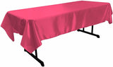 Polyester Bridal Satin Fabric - Solid Color, 58" X 72" Rectangular Tablecloth (1 Piece)