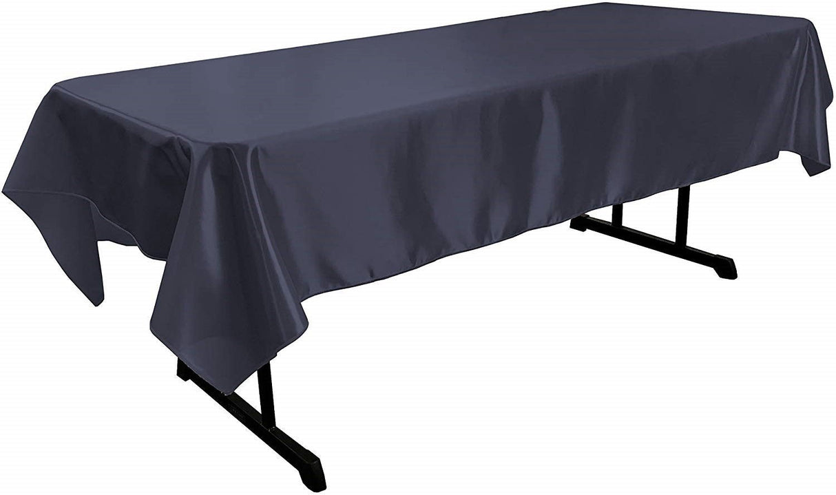 Polyester Bridal Satin Fabric - 58" X 90" Rectangular Tablecloth, Multiple Colors (1 Piece)