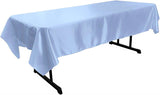 Polyester Bridal Satin Fabric - 58" X 90" Rectangular Tablecloth, Multiple Colors (1 Piece)