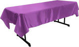 Polyester Bridal Satin Fabric - 58" X 90" Rectangular Tablecloth, Multiple Colors (1 Piece)