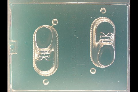 3D Baby Bootie 2-Piece Chocolate Mold - ECAO1429