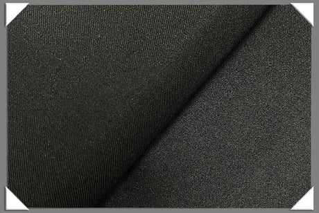 Black Vegan Gabardine Polyester Gabardine Fabric - Black, 60" Wide