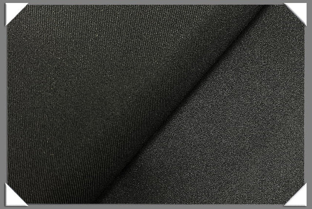 Black Vegan Gabardine Polyester Gabardine Fabric - Black, 60" Wide
