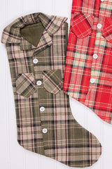20” Plaid Lumberjack Shirt Stocking