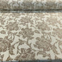 Ambience Linen Chenille Upholstery Fabric - Antique Brown Floral On Beige, 56" Width (1 Yard)