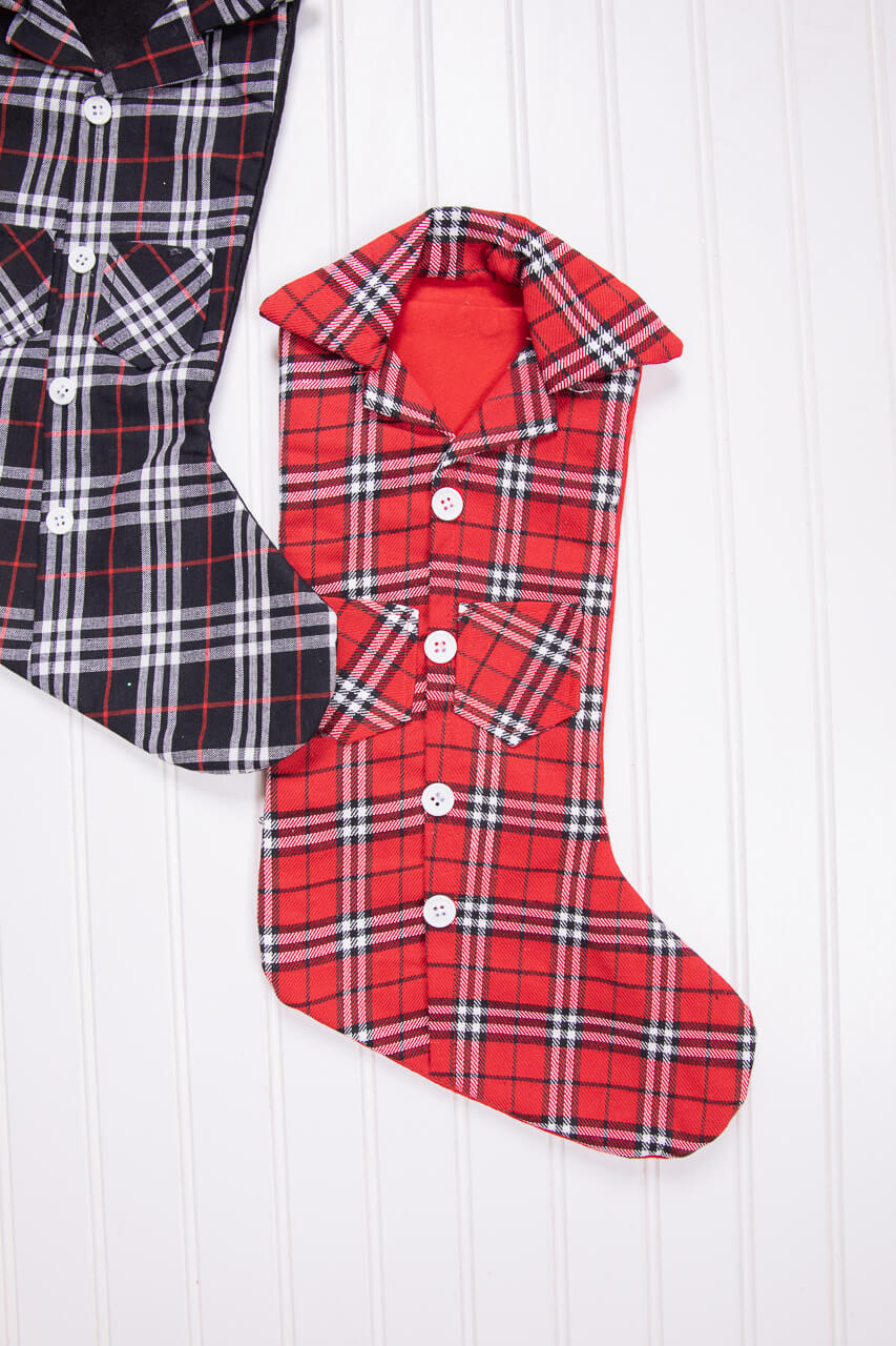 20” Plaid Lumberjack Shirt Stocking