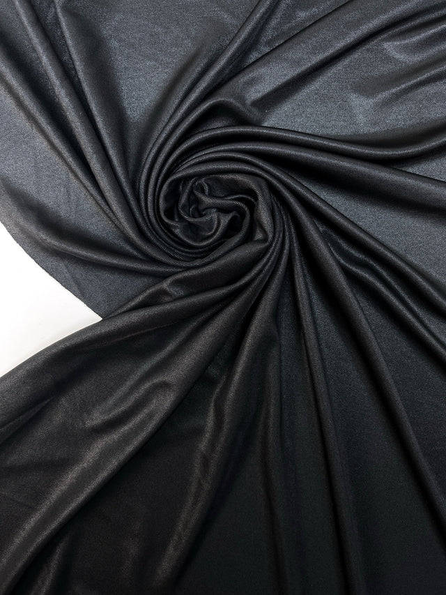 Viscose Knitted Moiré Fabric Black