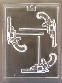 Pistol Gun Pop Chocolate Mold - ECAO514