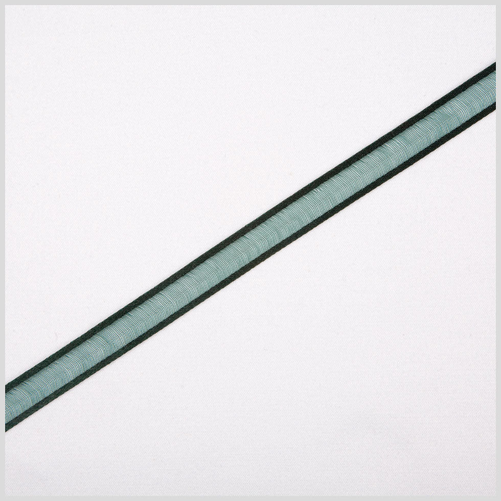 Hunter Green Sheer Ribbon with Double Faced Satin Edge - 0.375"