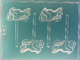 Motorcycle Racing Pop Chocolate Mold - ECAO1375