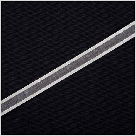 3/8" Ivory Sheer Ribbon with Double Faced Satin Edge