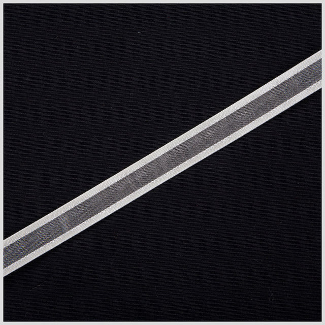 3/8" Ivory Sheer Ribbon with Double Faced Satin Edge