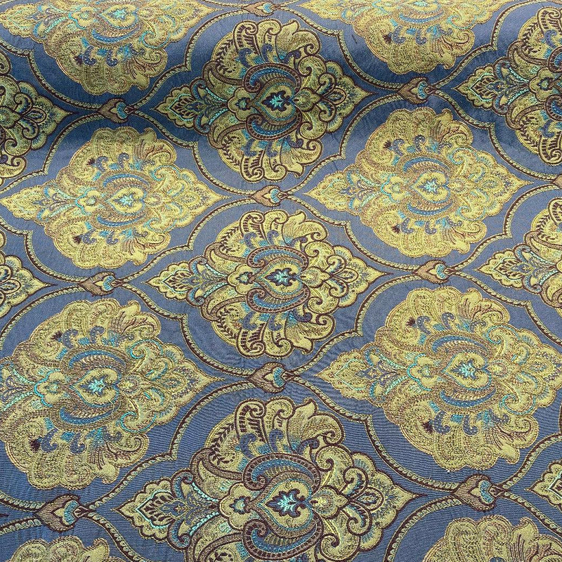 Artifact Quartz M8982 Barrow Jacquard Brocade Fabric - Gray Green Damask, 54" Width (1 Yard)