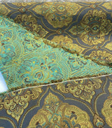 Artifact Quartz M8982 Barrow Jacquard Brocade Fabric - Gray Green Damask, 54" Width (1 Yard)