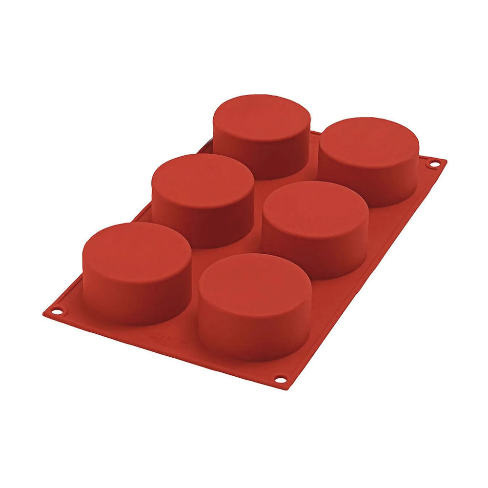 Silikomart Silicone Mold Muffin 2-3/4" Diameter x 1-3/8" High, 6 Cavities