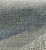 Rhapsody Onyx Latex Backed Chenille Tweed Upholstery Fabric - Onyx Black, White/Offwhite, Textured Tweed Feel, 55" Width (1 Yard)