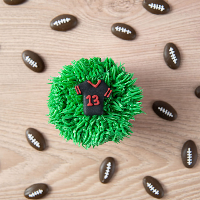 O'Creme Football Set Royal Icing Decorations, Set of 36