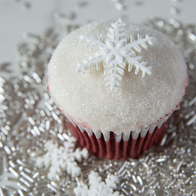 O'Creme White Gumpaste Snowflakes, Set of 12