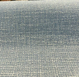 Rhapsody Blue Sky Latex Backed Chenille Tweed Upholstery Fabric - Sky Blue/Off White Beige Tweed, 55" Width (1 Yard)