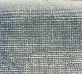 Rhapsody Blue Sky Latex Backed Chenille Tweed Upholstery Fabric - Sky Blue/Off White Beige Tweed, 55" Width (1 Yard)