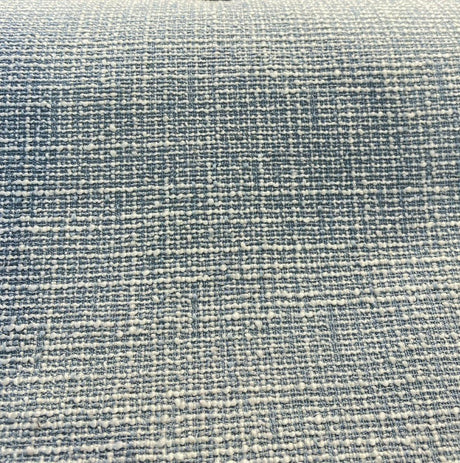 Rhapsody Blue Sky Latex Backed Chenille Tweed Upholstery Fabric - Sky Blue/Off White Beige Tweed, 55" Width (1 Yard)