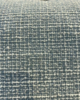 Rhapsody Blue Sky Latex Backed Chenille Tweed Upholstery Fabric - Sky Blue/Off White Beige Tweed, 55" Width (1 Yard)